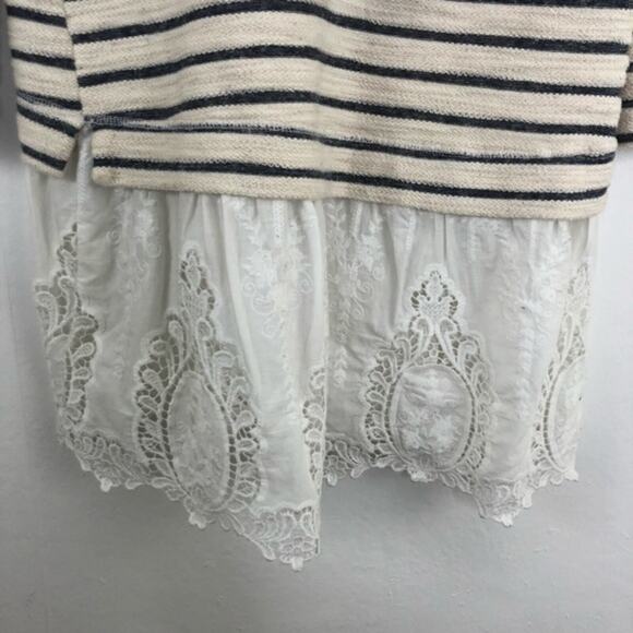 Anthropologie Sundays in Brooklyn East Falls Striped Lace Pullover Tunic - Picture 11 of 15